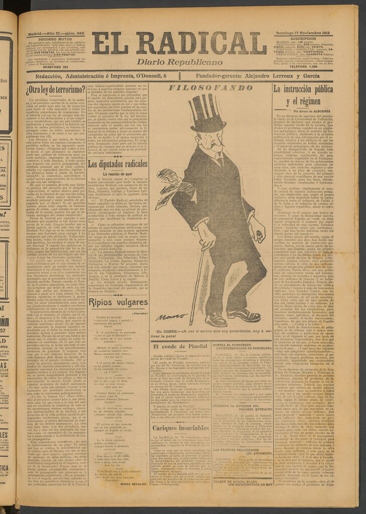 Miniatura de El Radical: diario republicano del 17 de noviembre de 1912