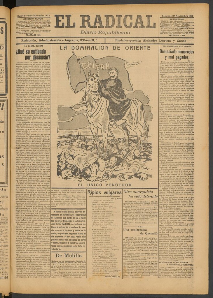 Miniatura de El Radical: diario republicano del 24 de noviembre de 1912