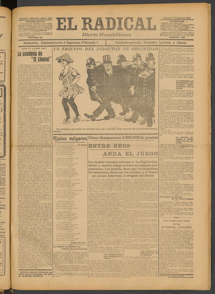 Miniatura de El Radical: diario republicano del 7 de diciembre de 1912