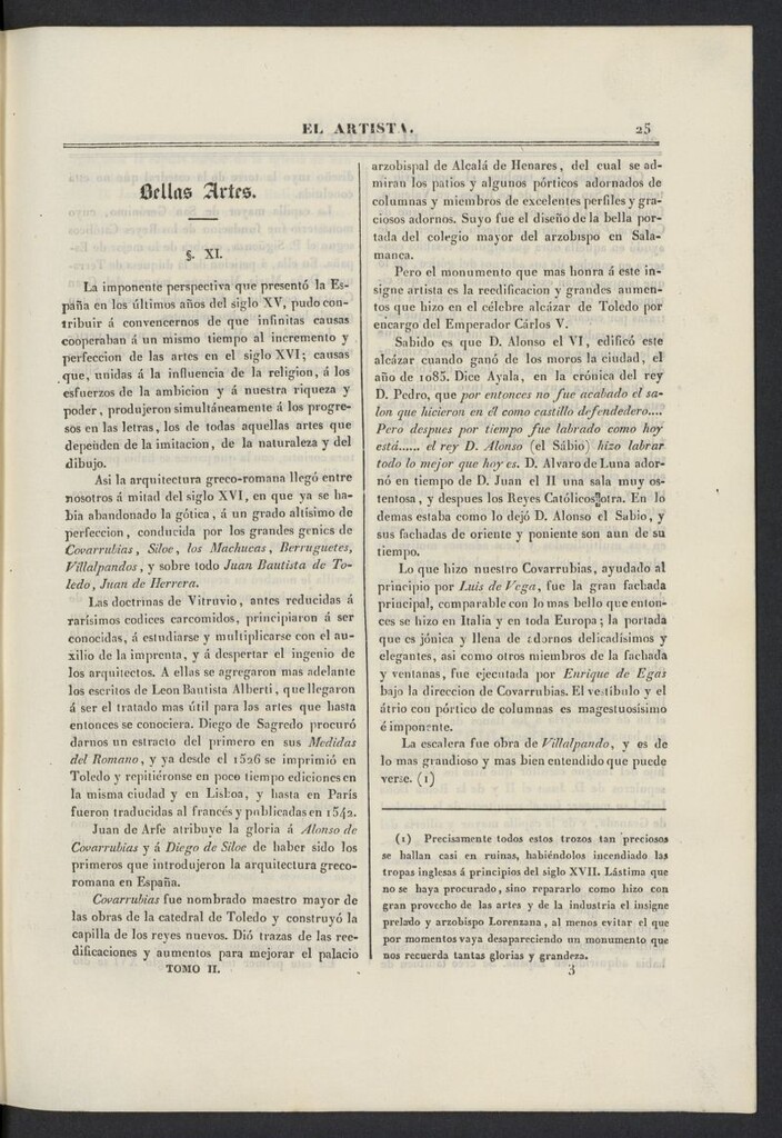 Miniatura de El artista: periódico semanal de artes, literatura, historia de 1835, tomo II, nº 3