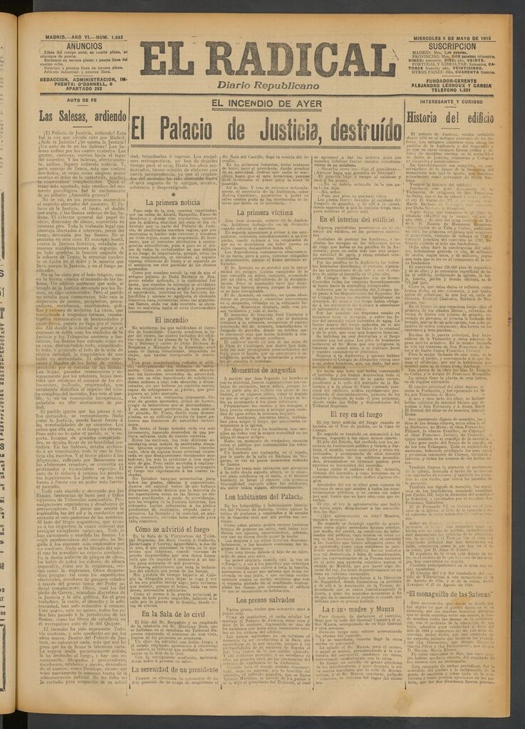 Miniatura de El Radical: diario republicano del 5 de mayo de 1915