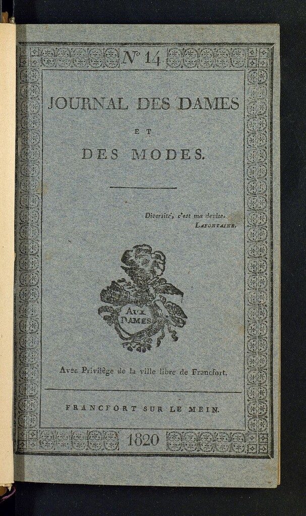 Miniatura de Journal des dames et des modes (Francfort, 1798)