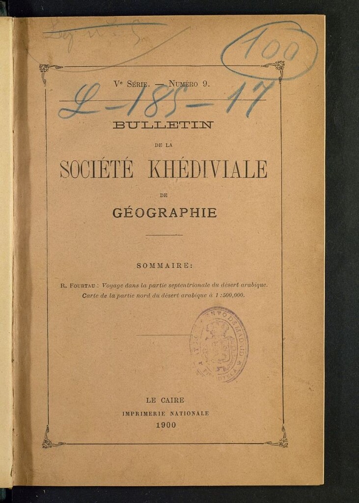 Miniatura de Bulletin de la Société Khédiviale de Géographie du Caire