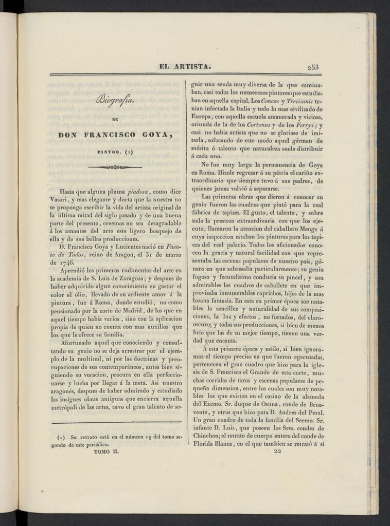 Miniatura de El artista: periódico semanal de artes, literatura, historia de 1835, tomo II, nº 22