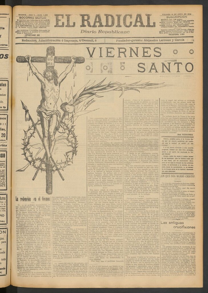 Miniatura de El Radical: diario republicano del 10 de abril de 1914