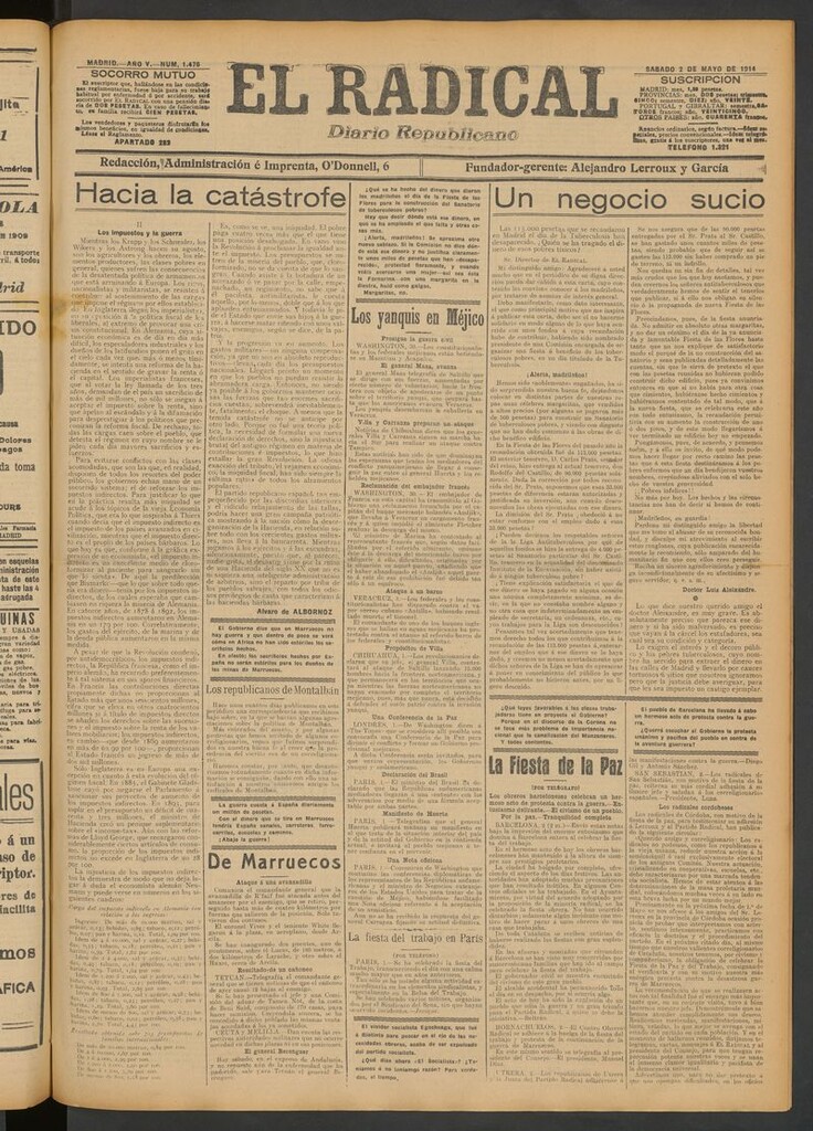 Miniatura de El Radical: diario republicano del 2 de mayo de 1914
