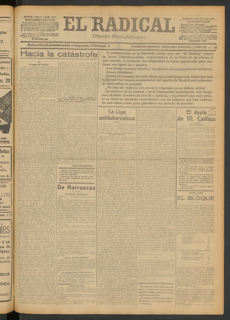 Miniatura de El Radical: diario republicano del 3 de mayo de 1914