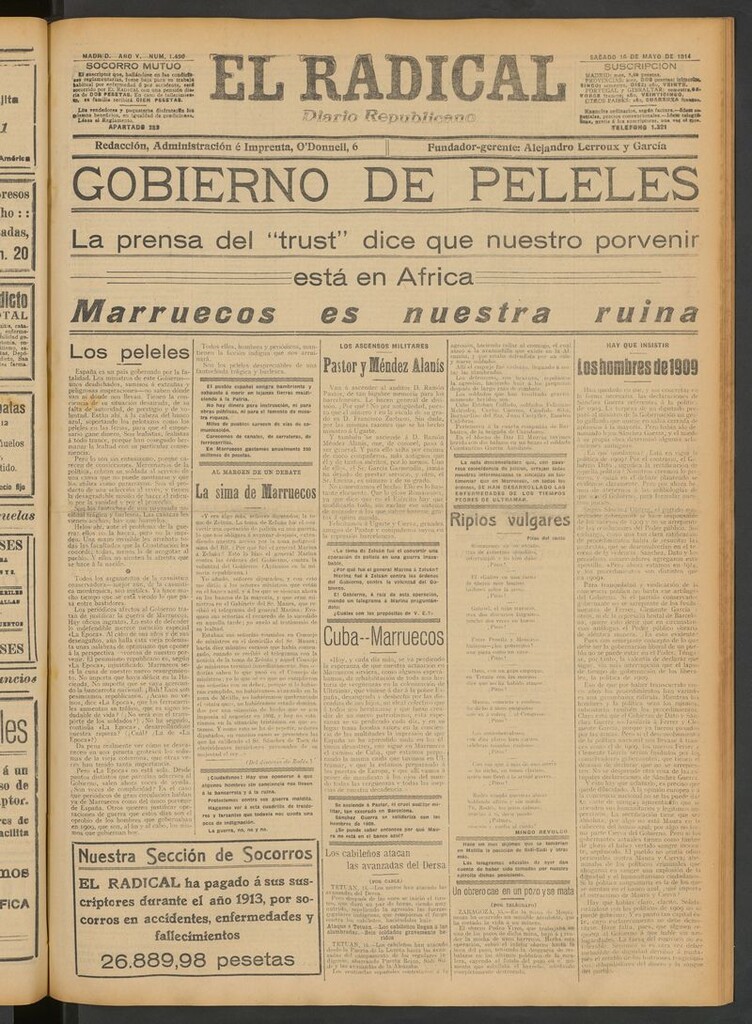 Miniatura de El Radical: diario republicano del 16 de mayo de 1914