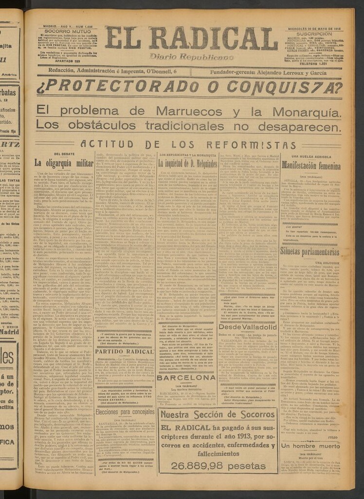 Miniatura de El Radical: diario republicano del 20 de mayo de 1914