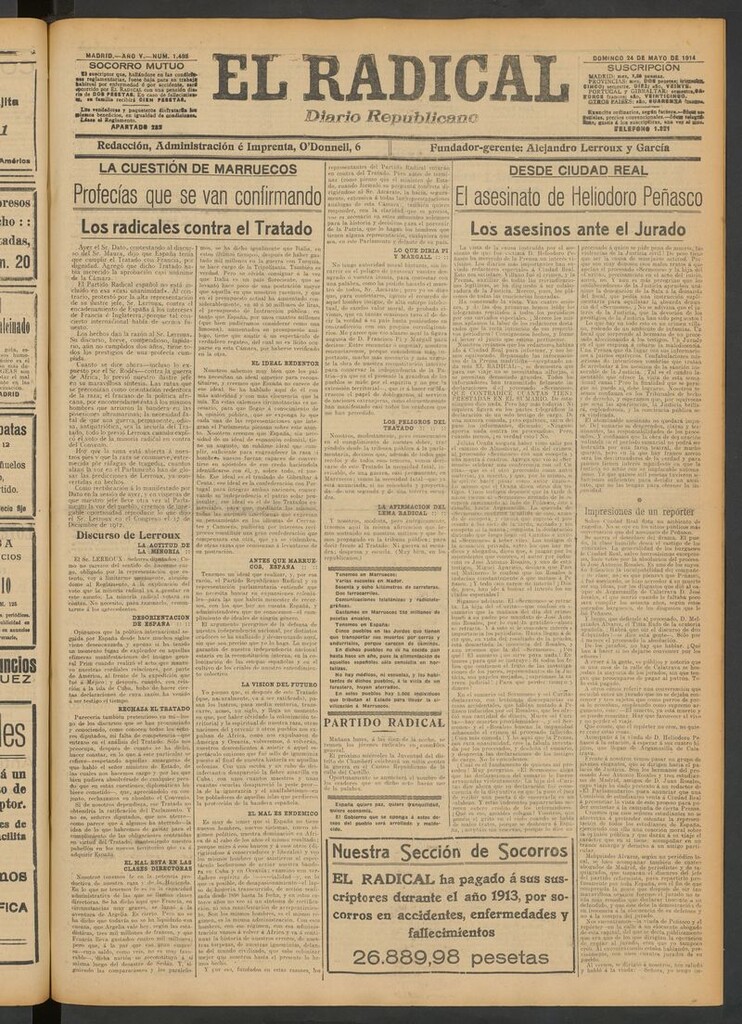 Miniatura de El Radical: diario republicano del 24 de mayo de 1914