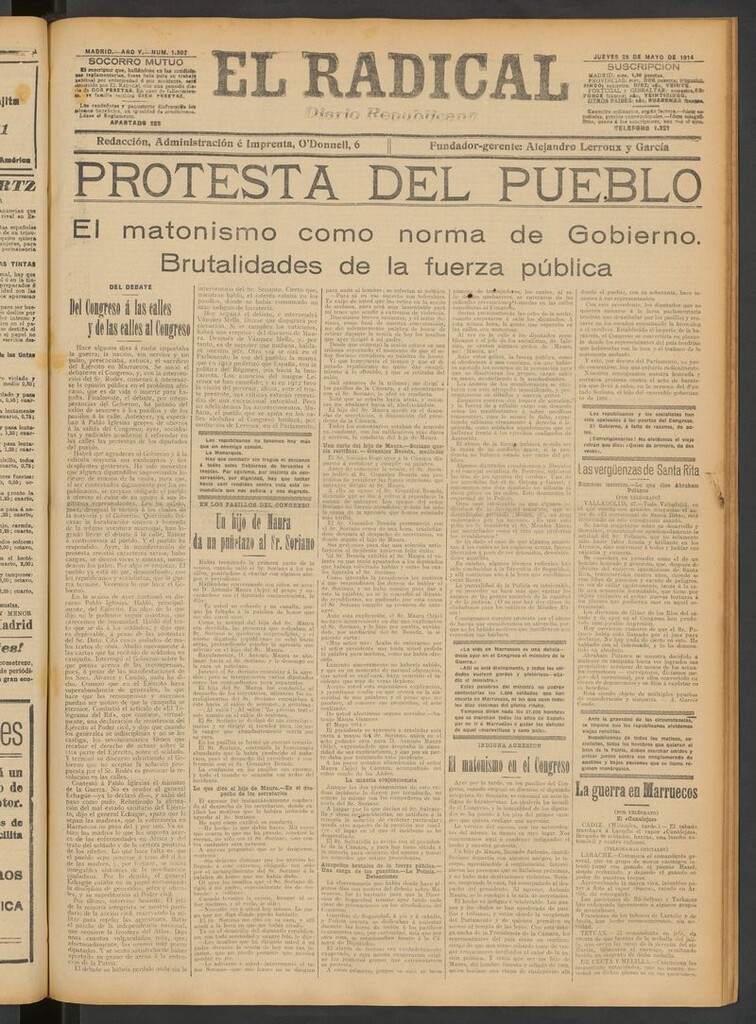 Miniatura de El Radical: diario republicano del 28 de mayo de 1914
