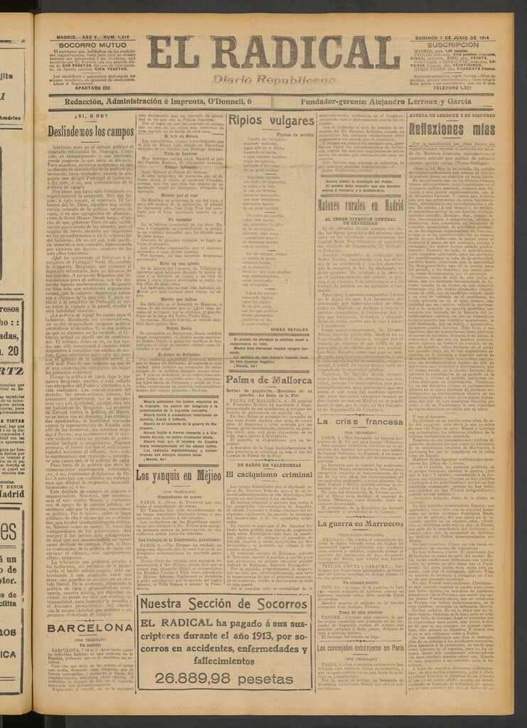 Miniatura de El Radical: diario republicano del 7 de junio de 1914