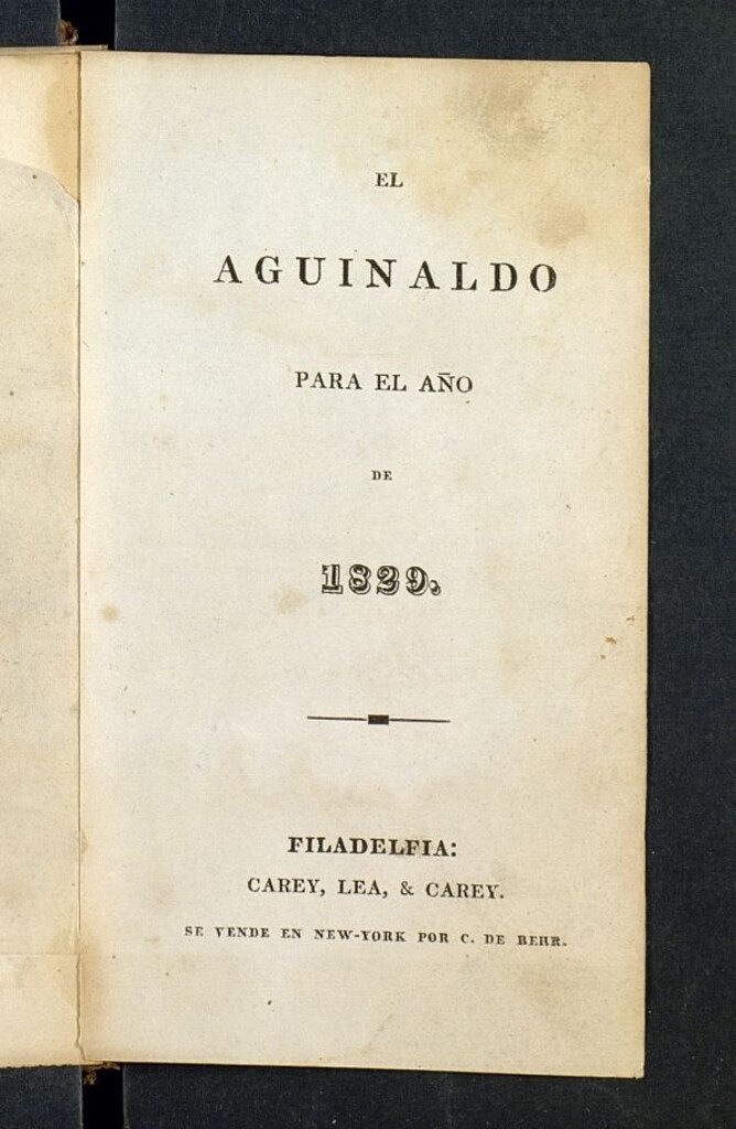 Miniatura de El Aguinaldo para el año de 1829