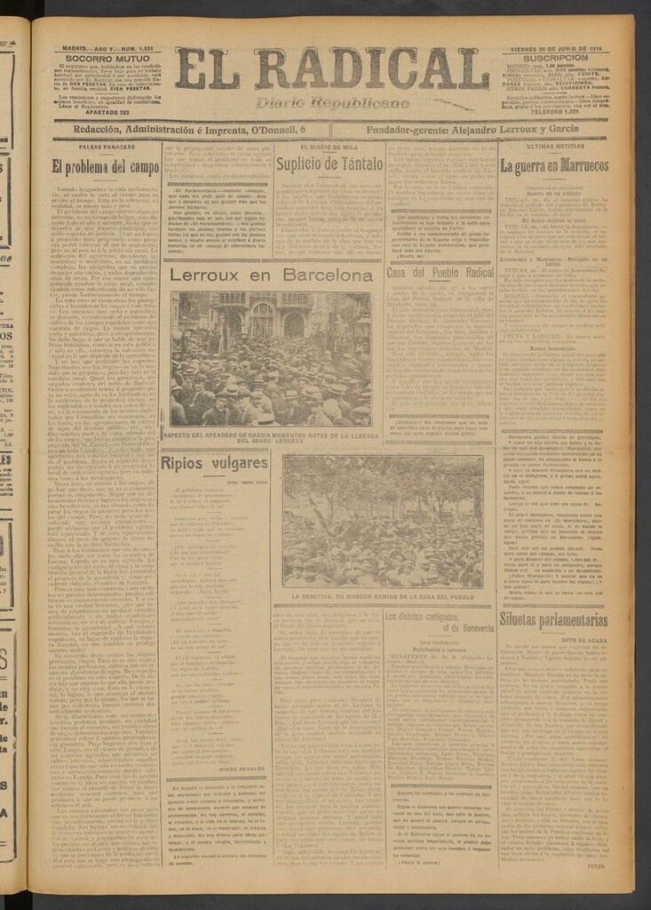 Miniatura de El Radical: diario republicano del 26 de junio de 1914