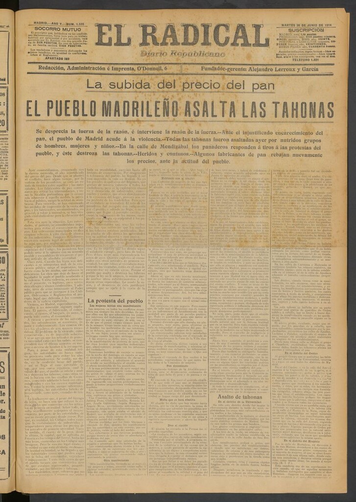 Miniatura de El Radical: diario republicano del 30 de junio de 1914
