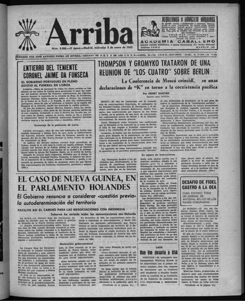 Miniatura de Arriba del 3 de enero de 1962