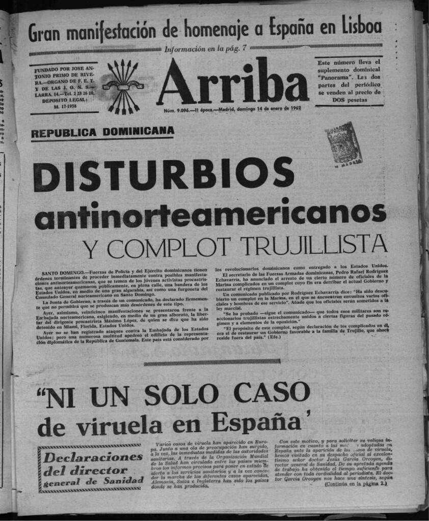 Miniatura de Arriba del 14 de enero de 1962
