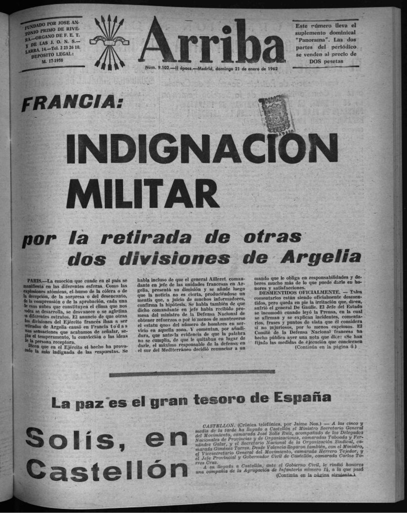 Miniatura de Arriba del 21 de enero de 1962