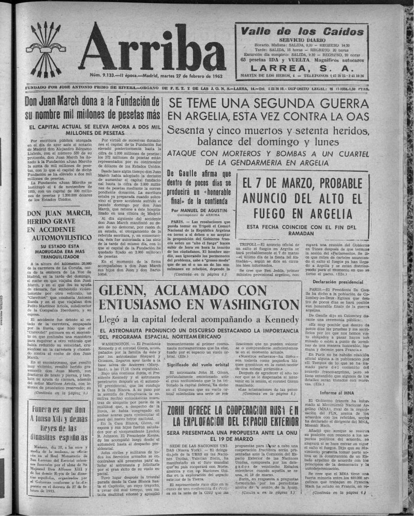 Miniatura de Arriba del 27 de febrero de 1962