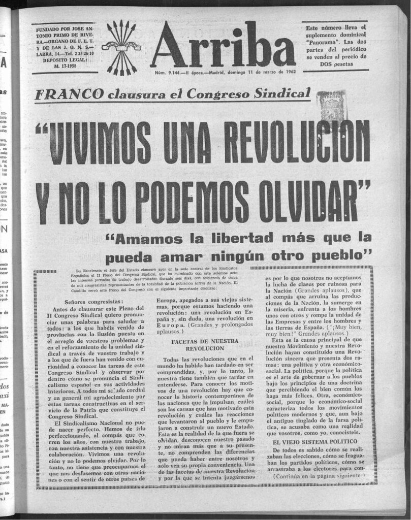 Miniatura de Arriba del 11 de marzo de 1962