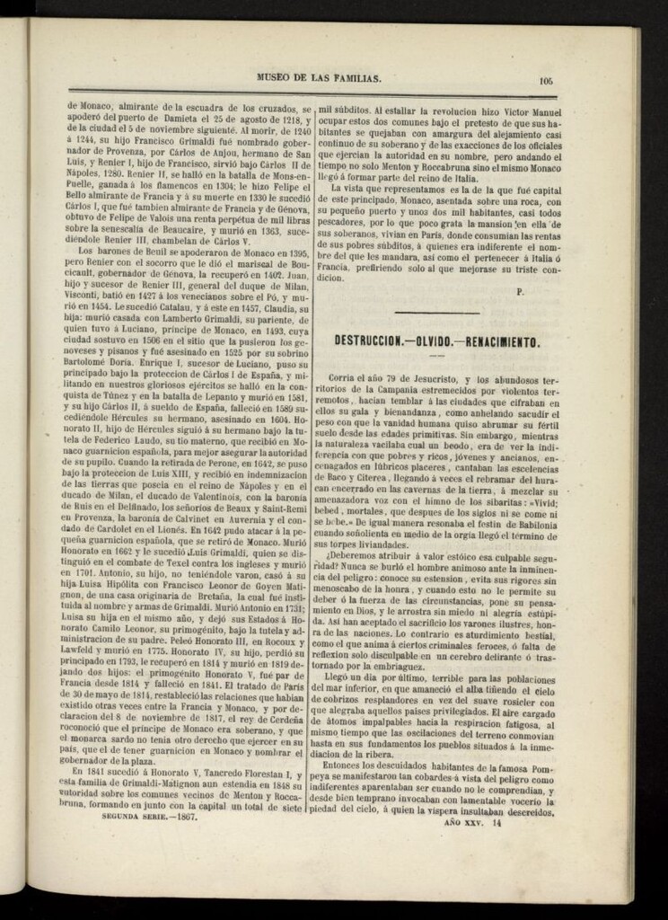Miniatura de Museo de las familias: periódico mensual segunda serie de 1867, nº 14