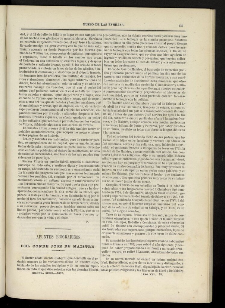 Miniatura de Museo de las familias: periódico mensual segunda serie de 1867, nº 18