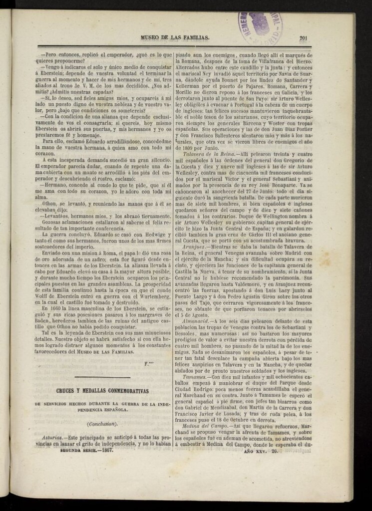 Miniatura de Museo de las familias: periódico mensual segunda serie de 1867, nº 26