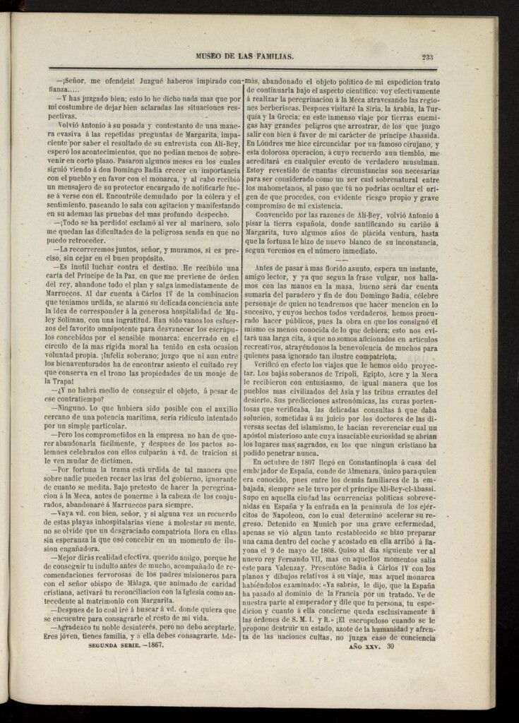 Miniatura de Museo de las familias: periódico mensual segunda serie de 1867, nº 30
