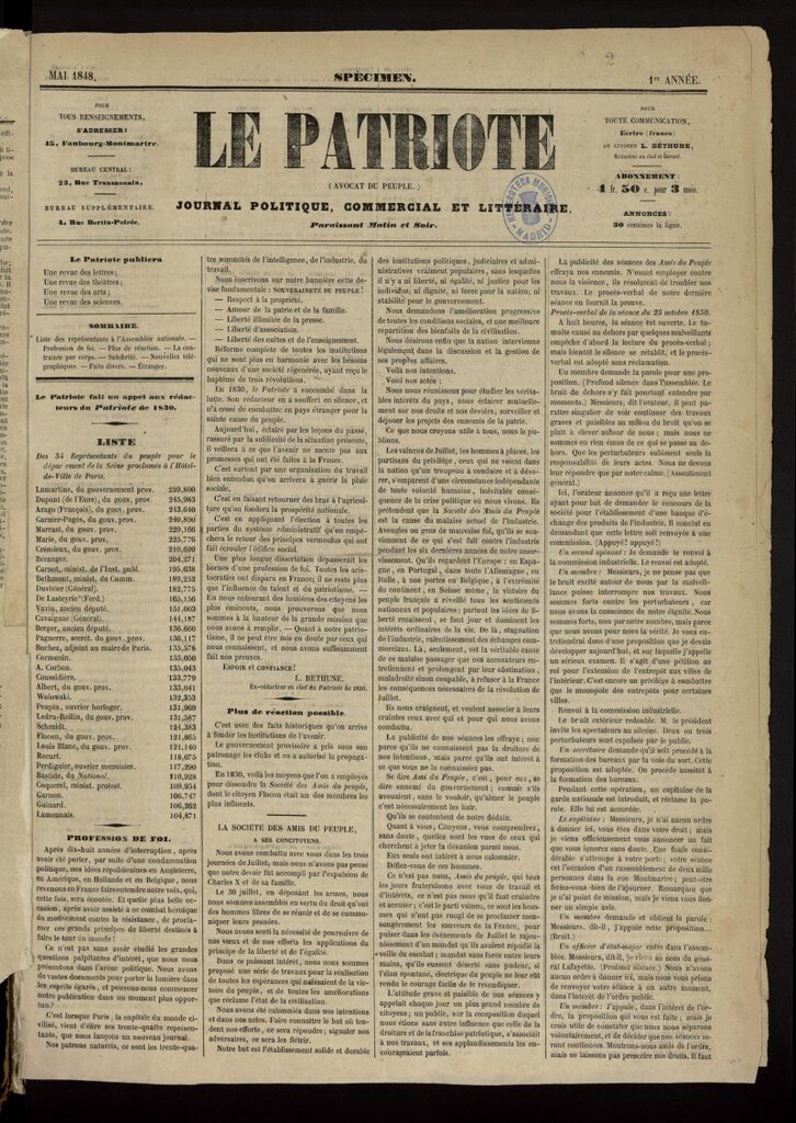 Miniatura de Le Patriote : avocat du peuple