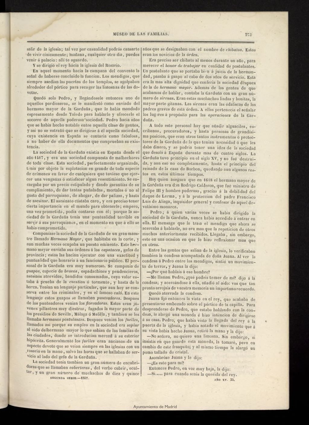Miniatura de Museo de las familias: periódico mensual segunda serie de 1857, nº 35