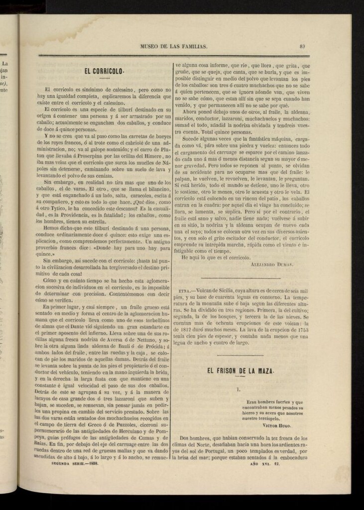 Miniatura de Museo de las familias: periódico mensual segunda serie de 1858, nº 12