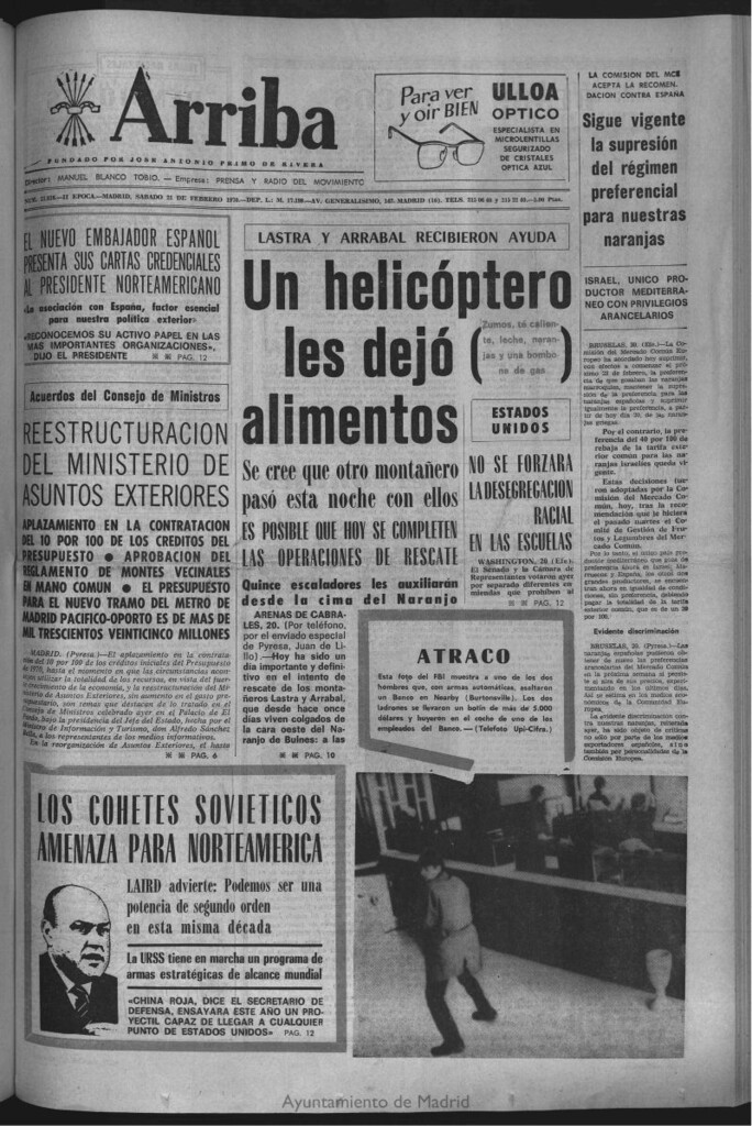 Miniatura de Arriba del 21 de febrero de 1970