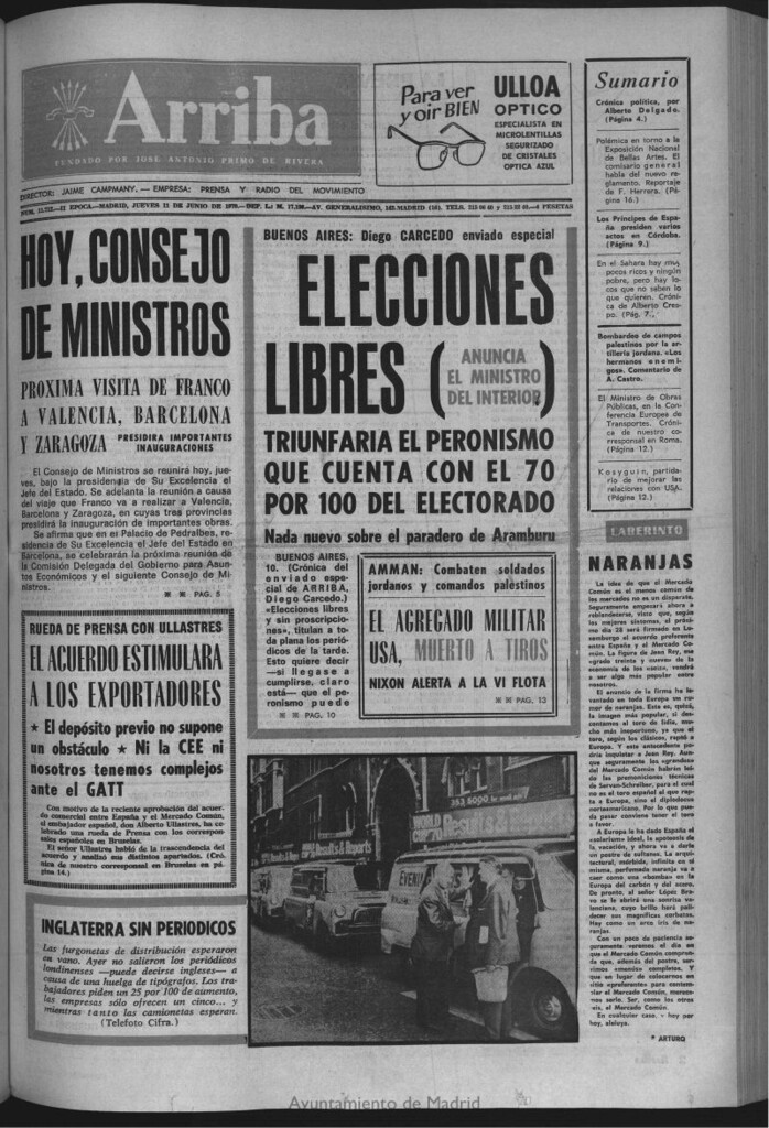 Miniatura de Arriba del 11 de junio de 1970