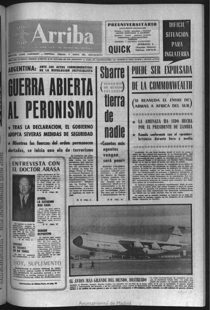 Miniatura de Arriba del 18 de octubre de 1970