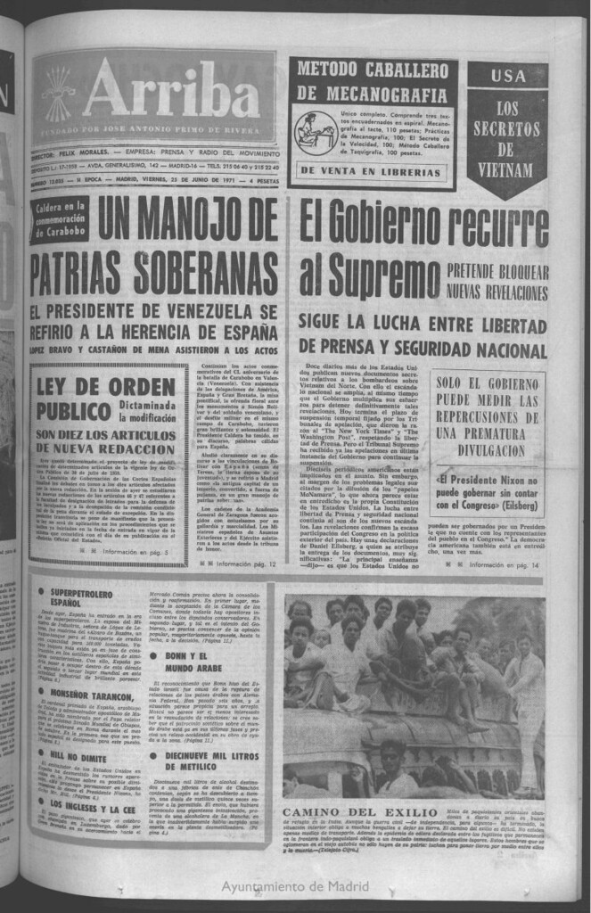Miniatura de Arriba del 25 de junio de 1971