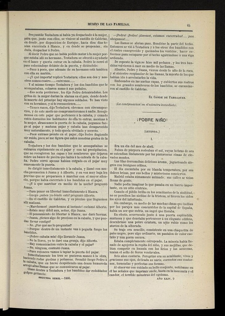 Miniatura de Museo de las familias: periódico mensual segunda serie de 1866, nº 9