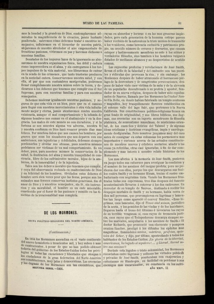 Miniatura de Museo de las familias: periódico mensual segunda serie de 1866, nº 11