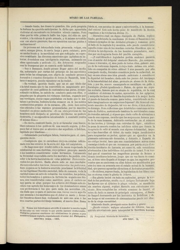 Miniatura de Museo de las familias: periódico mensual segunda serie de 1866, nº 14