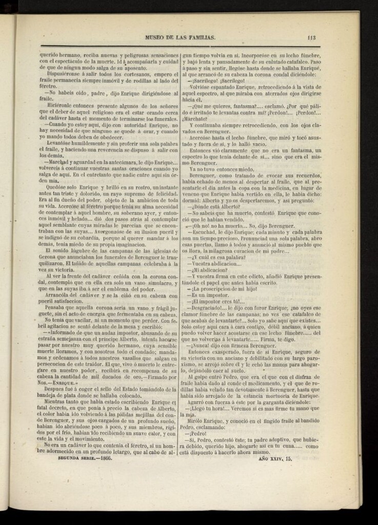 Miniatura de Museo de las familias: periódico mensual segunda serie de 1866, nº 15