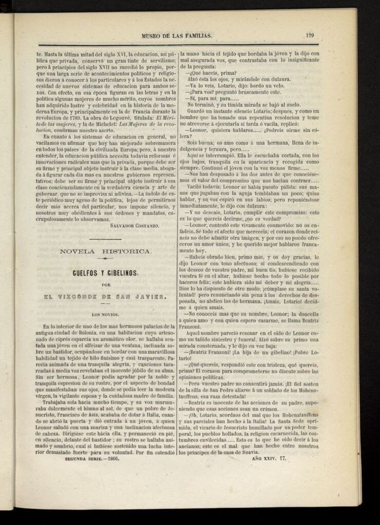 Miniatura de Museo de las familias: periódico mensual segunda serie de 1866, nº 17