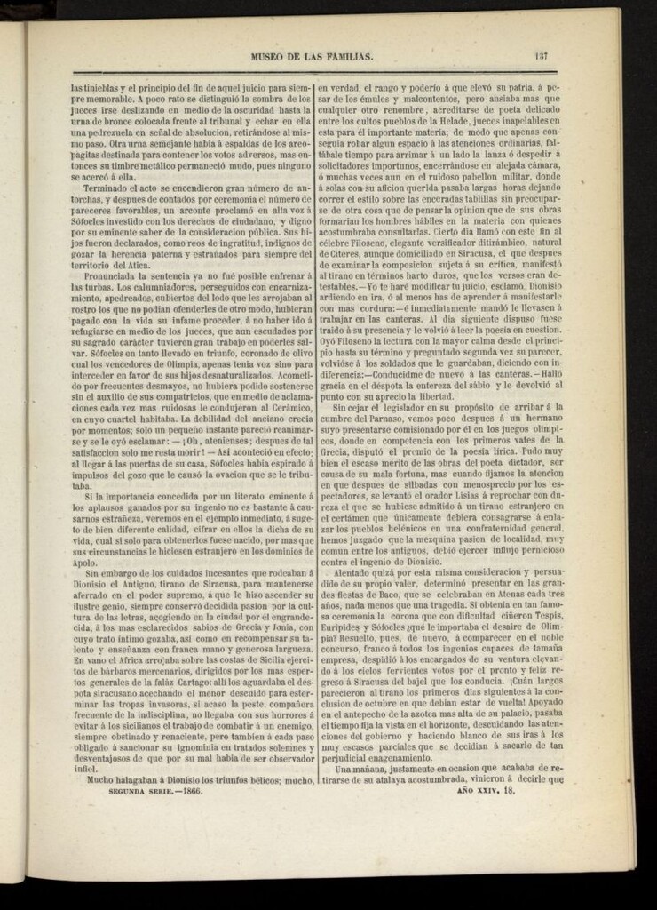 Miniatura de Museo de las familias: periódico mensual segunda serie de 1866, nº 18