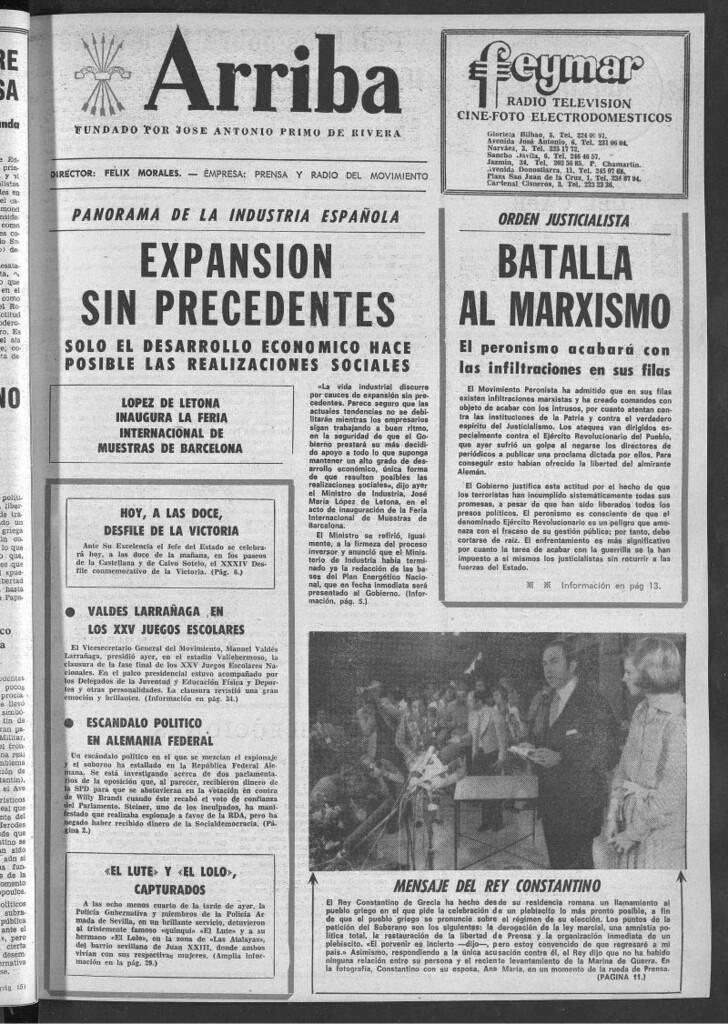 Miniatura de Arriba del 3 de junio de 1973