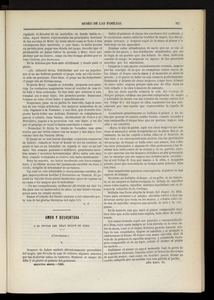 Miniatura de Museo de las familias: periódico mensual segunda serie de 1866, nº 33