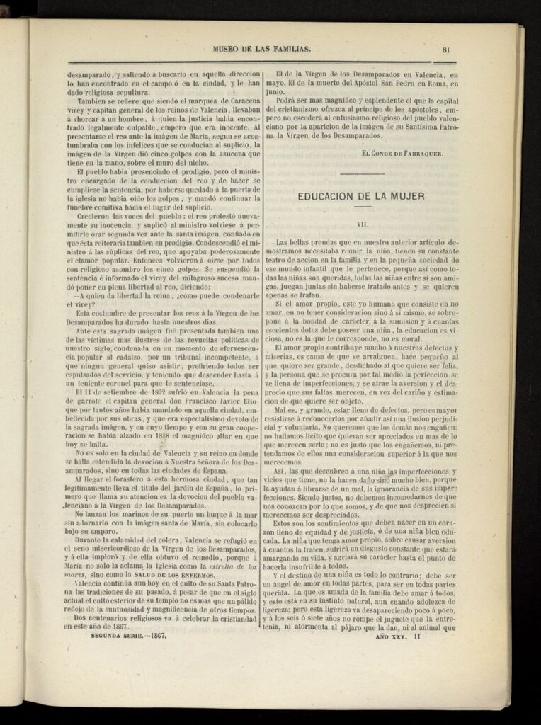 Miniatura de Museo de las familias: periódico mensual segunda serie de 1867, nº 11