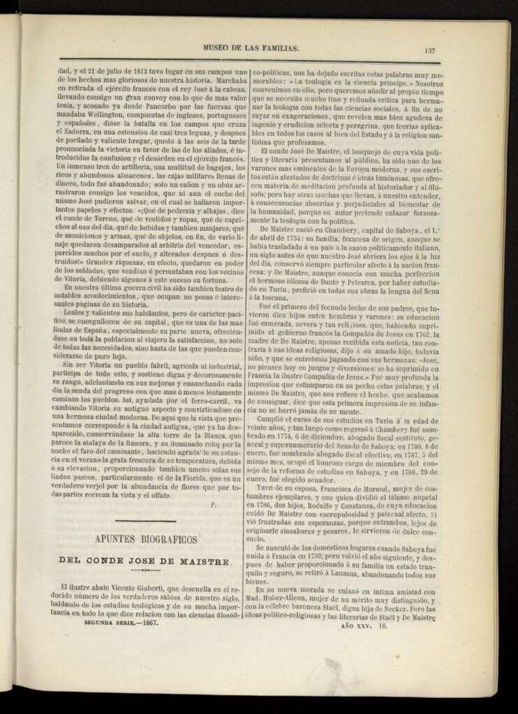 Miniatura de Museo de las familias: periódico mensual segunda serie de 1867, nº 18