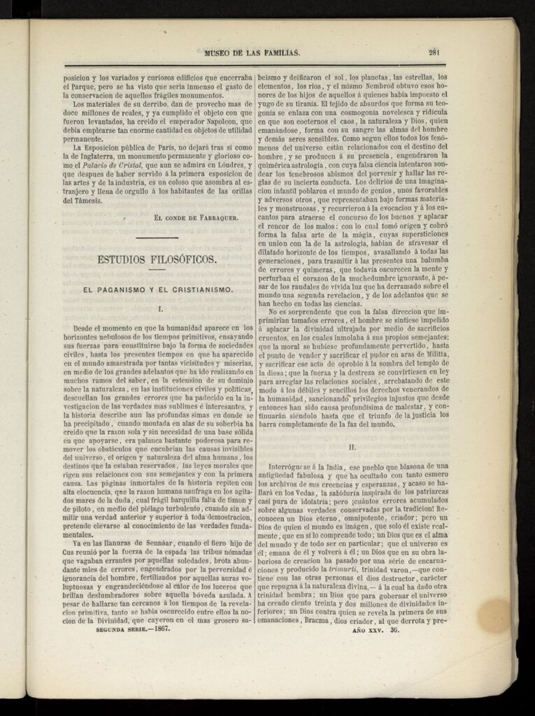Miniatura de Museo de las familias: periódico mensual segunda serie de 1867, nº 36