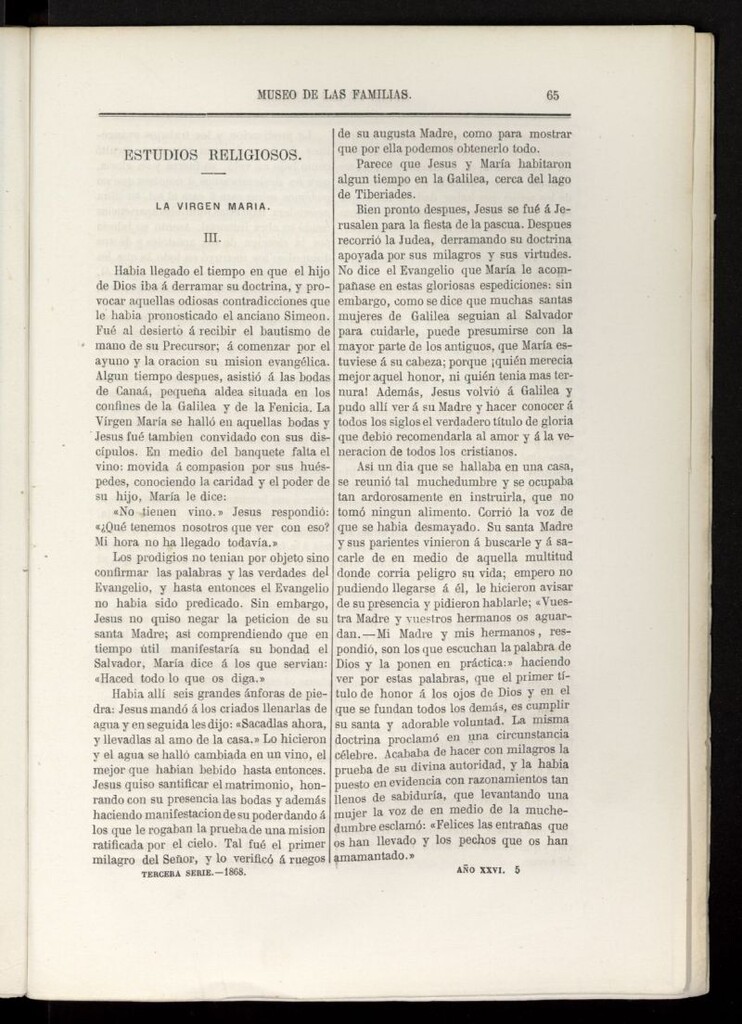 Miniatura de Museo de las familias: periódico mensual tercera serie de 1868, nº 5