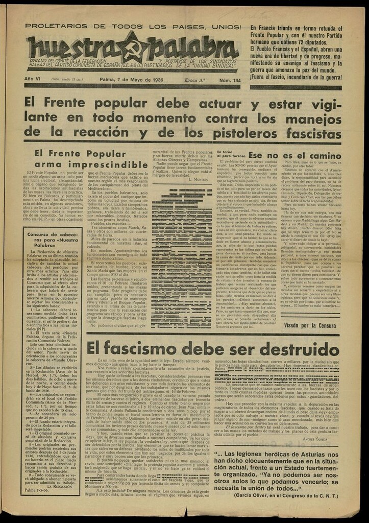 Miniatura de Nuestra Palabra del 7 de mayo de 1936