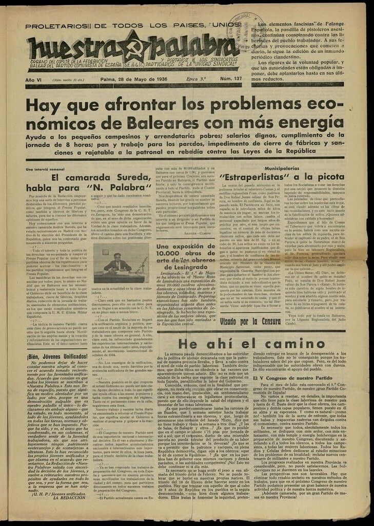 Miniatura de Nuestra Palabra del 28 de mayo de 1936