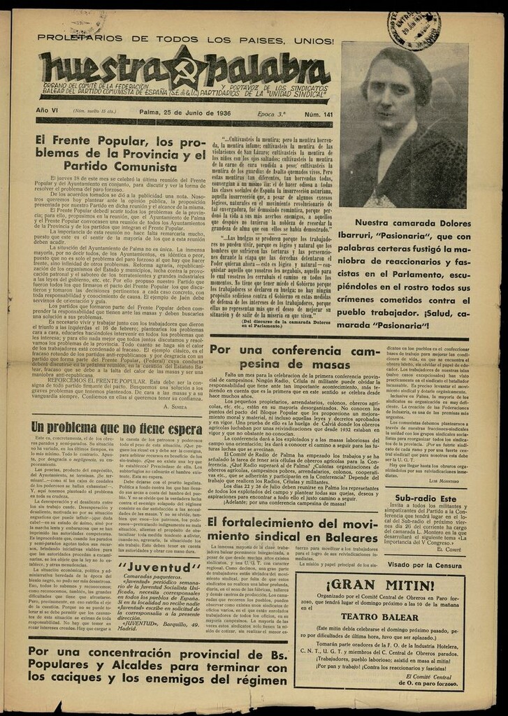 Miniatura de Nuestra Palabra del 25 de junio de 1936